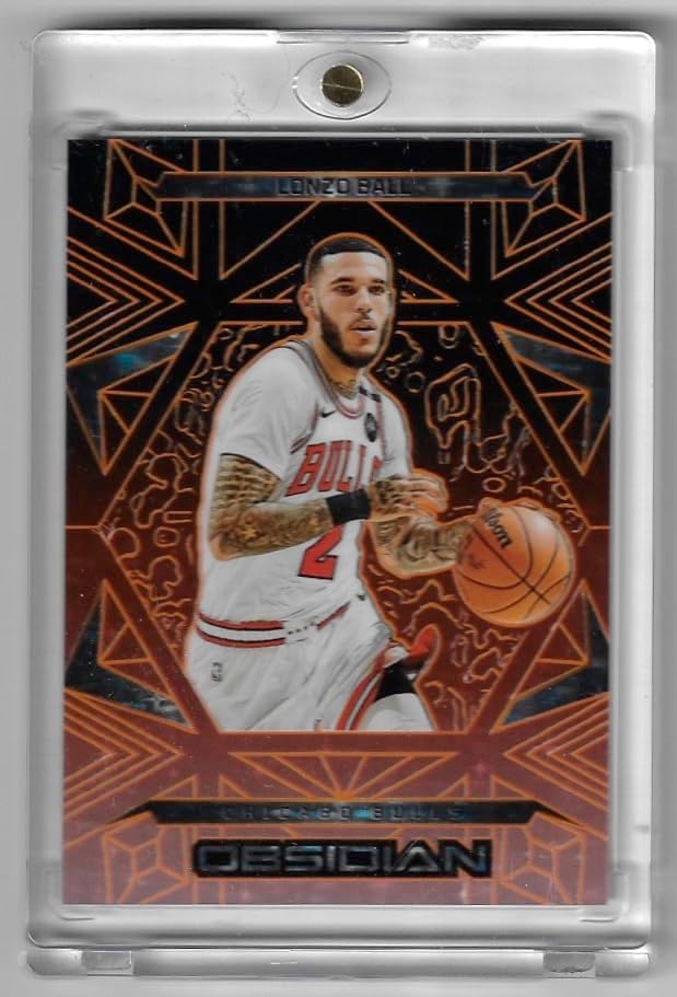 Lonzo Ball Serial Numbered #05/16 SSP Electric Etch Martian FOTL Flood Collectible Basketball Card - 2025 Obsidian Basketball Card #115 (Bulls)