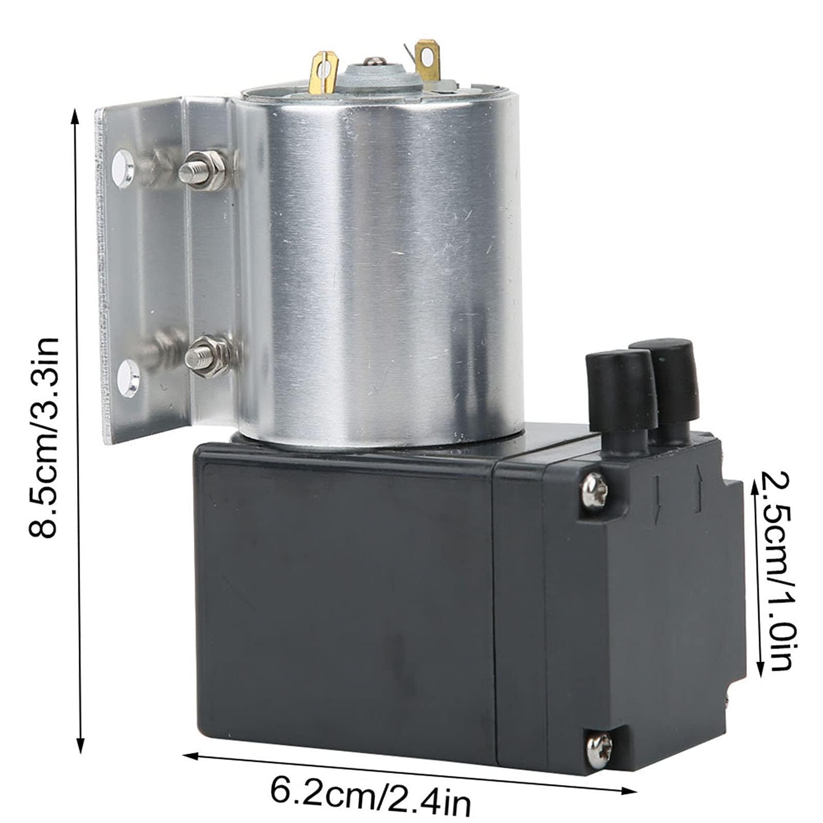 Vakuumpumpe, Unterdruckpumpe Elektrisch Vacuum Pump Saugpumpen mit Ständer -80 kPa 10 W DC24 V/DC12 V 15L / min (DC12V)