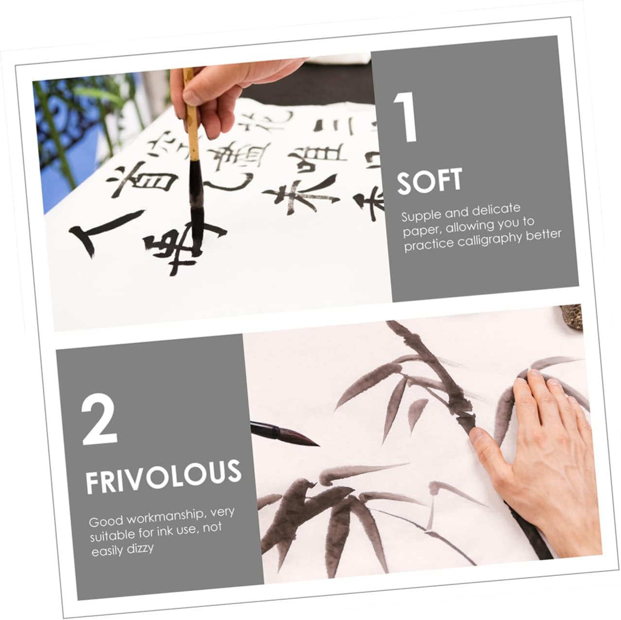 CORHAD 200sheets Convenient Xuan Paper for Calligraphy Painting Watercolor Drawing