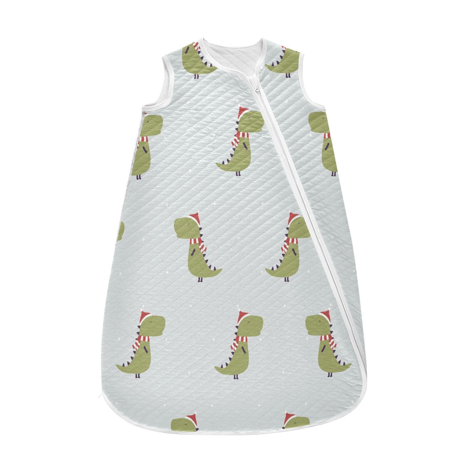 Kigai Christmas Dinosaur Baby Sleep Sack Wearable Blanket Sleeping Bag 2-Way Zipper Soft Swaddle Transition Sack