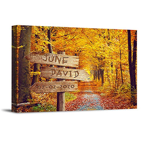 Autumn forest Unique Personalized Photo or Canvas Prints with Couple's