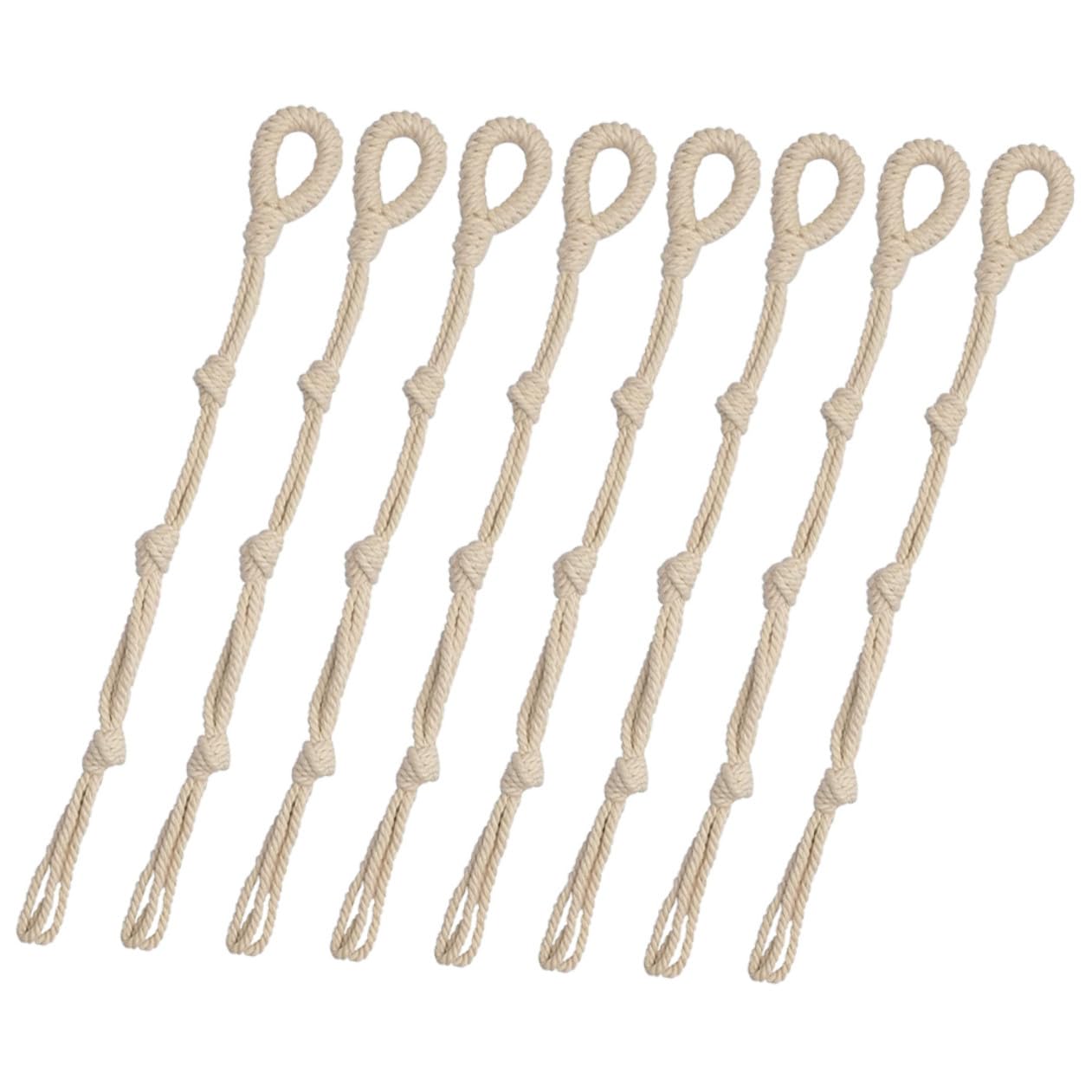 Hemobllo 3 Ensembles Corde De Suspension Macramé Ajustable Pour Plantes Rallonges De Support Pour Pots De Fleurs Décoration Intérieure Extérieure Facile À Installer Durable 8 Pièces * 3