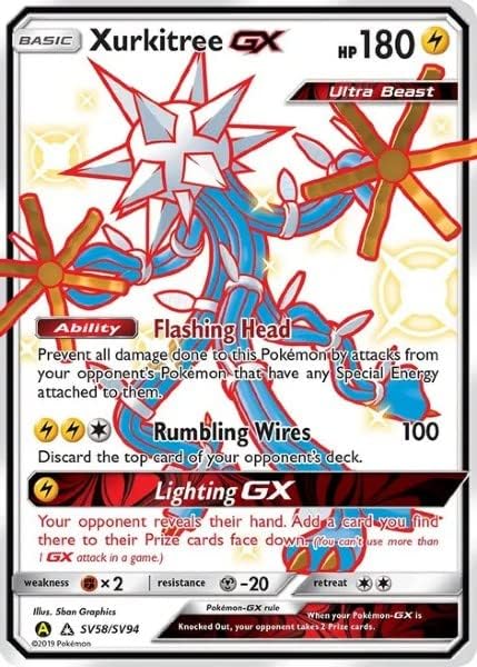 Pokemon - Xurkitree GX - SV58/SV94 - Full Art Ultra Rare - Hidden Fates - Shiny Vault
