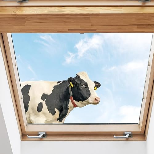 DEIKOKA 3 calcomanías divertidas de pared de vaca, calcomanías de pared de vaca para despegar y pegar, calcomanías de pared de animales lindos, disponible en Yaxa Peru