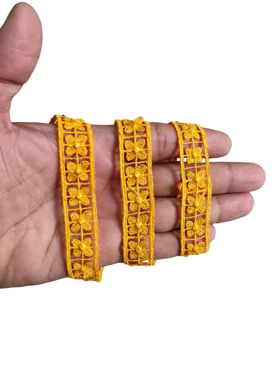 Wonder Star Cotton Floral Crochet Lace Designer Lace Border for Dupatta, Saree, Lehenga, Plazo, Suit, Dress, Blouse, Curtain, Sewing, Craft & Much More (Pack 9 Meters) (Yellow) (B0D7SQSGYT) Amazon Price History, Amazon Price Tracker