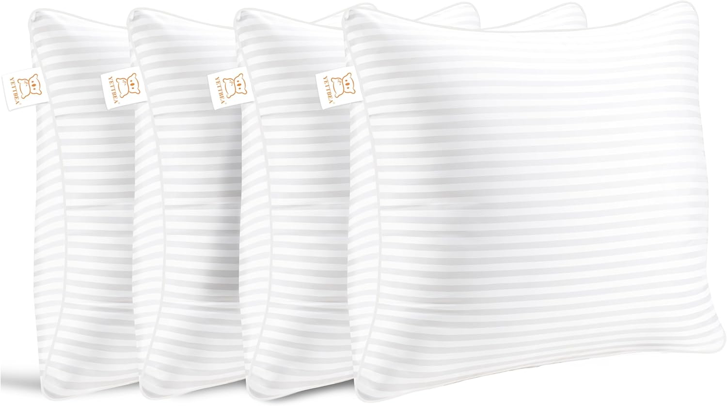 Pillow Insert Set of 4, Soft Virgin Microfiber Square Throw Pillow Inserts for Living Room, Couch Bed Pillows, Down Alternative Filled, 18x18 Inch(45x45cm White White 18x18 Inch (Pack of 4)