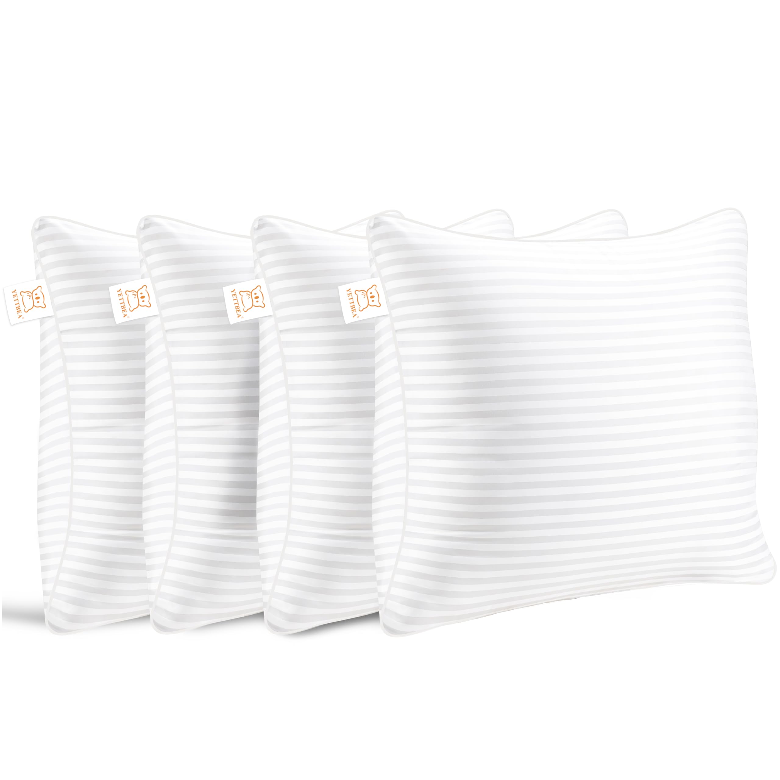 Yettbea Pillow Insert Set of 4, Soft Virgin Microfiber Square Throw Pillow Inserts for Living Room, Couch Bed Pillows, Down Alternative Filled, 18x18 Inch(45x45cm White