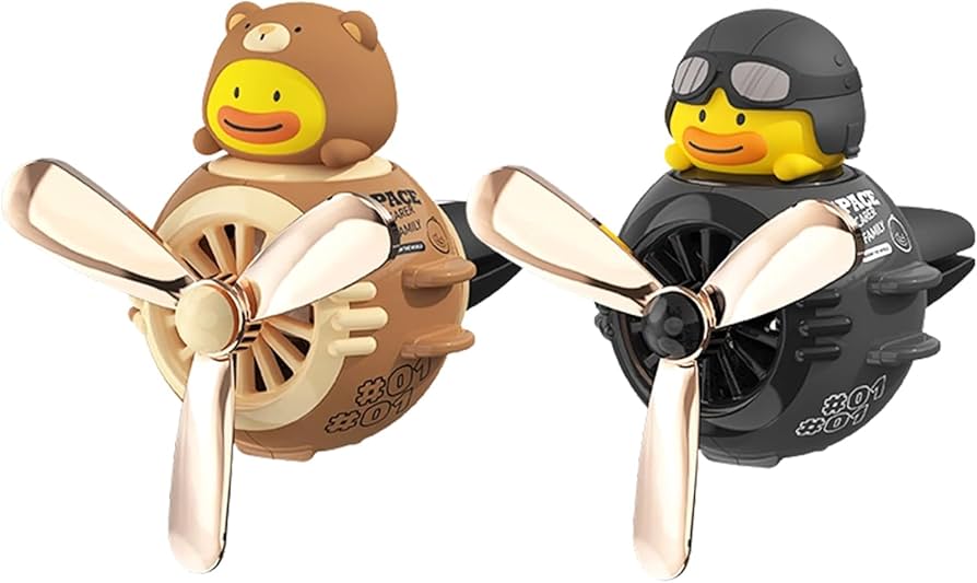 アヒル Amazon | Bontand車用 芳香剤 DONOアヒルパイロット プロペラ