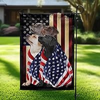Vista 14 de Flagwix Tres Labrador Retriever Dogs, banderas de perro patriota americano, bandera de casa de 30 x 40 pulgadas, decoración para el hogar, exterior