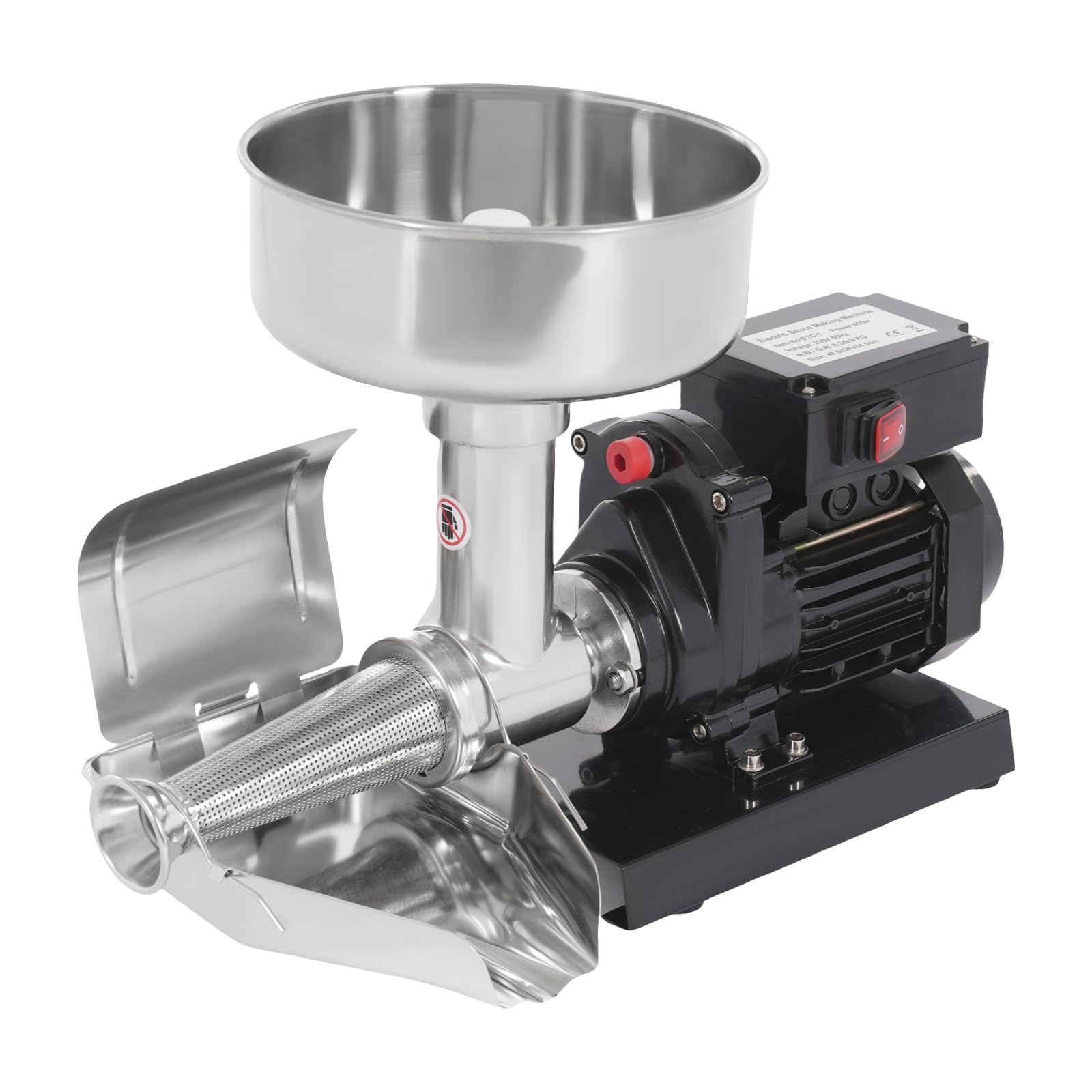 450 W Macchina di Marcatori di Pomodori Elettrici in Acciaio Inox per Uso Commerciale Per Fare Marmellata Di Ketchup Fatto In Casa E Purea Resistente Con Fermaporta Protezione contro le Perdite