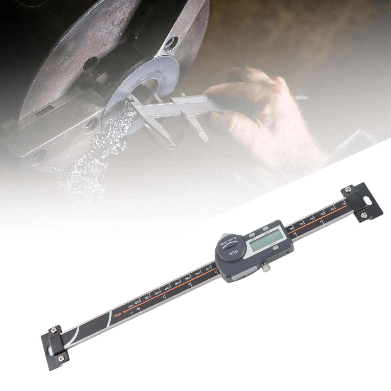 Aramox Calibro a Corsoio Digitale in Acciaio Inossidabile con Scala Lineare, IP54, Display LCD, Risoluzione 0,01 Mm, Azzeramento, Blocco Dati, per Lavorazione, Assemblaggio, Misurazione Fai da Te