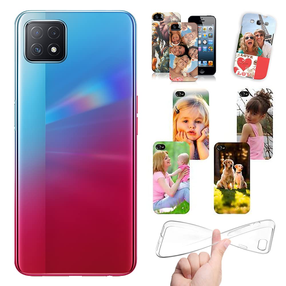 Cover Personalizzata Per Oppo A57/A57S/A77/A77S 4G/5G – Custodia In TPU Morbido Con Stampa UV Di Foto E Testo – Alta Risoluzione, Made In Italy