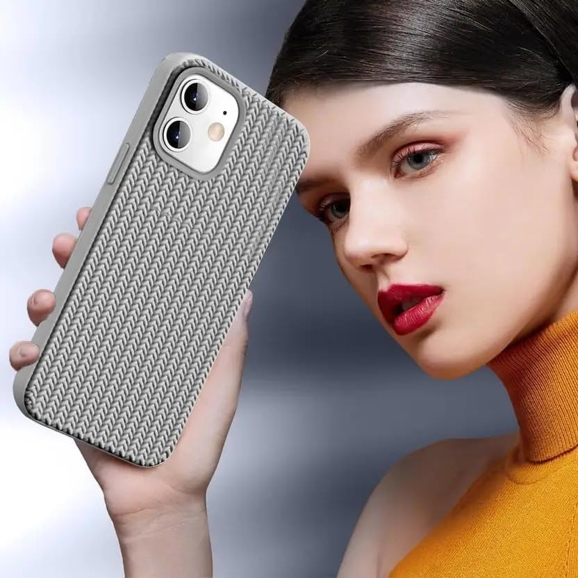 Image of Compatible with iPhone 11 | Premium Textured Microfiber Candy Protective Case | Shock-Absorbing Back Cover with Enhanced Camera Guard (Gray)