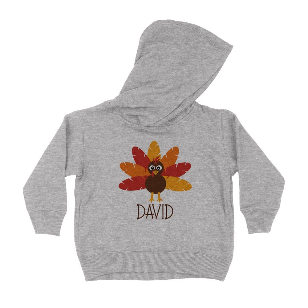 Turkey David Kids Hoodie Sweatshirt Toddler 5T Heather Grey