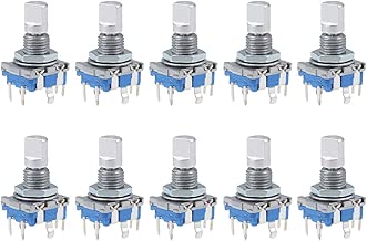 uxcell 360 Degree Rotary Encoder Code Switch Digital Potentiometer EC11 7 Pins 8mm D-Shaft 10pcs - coolthings.us