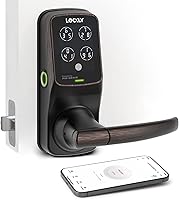 Vista 11 de Lockly Secure Plus, cerradura de puerta inteligente Bluetooth, cerradura de puerta de entrada sin llave con asa, teclado PIN Genie®, sensor