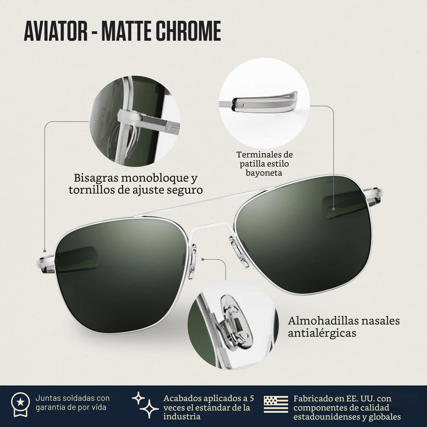 Randolph Gafas de Sol Aviator AF086