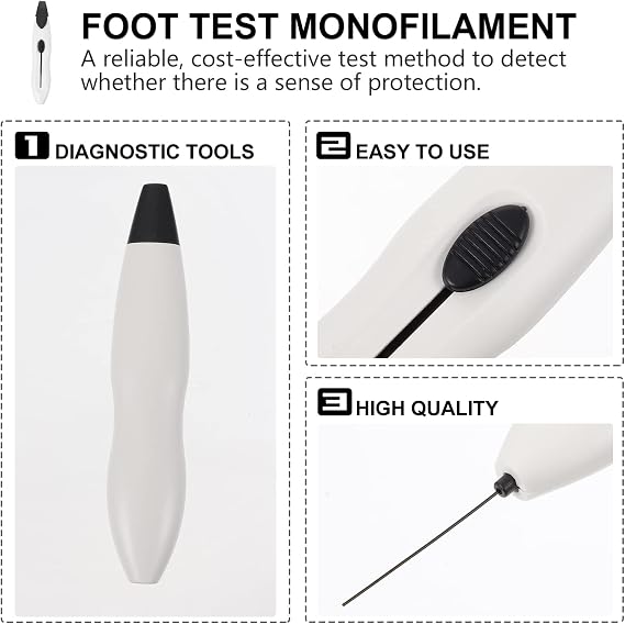 2pcs Monofilament Pen، 10g Foot Neuropathy Test Monofilament FootFilament Diabetic Pen جهاز اختبار القدم القابل للسحب Nerve Skin Contact Needle Foot Probe