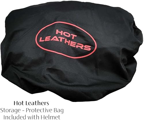 Miniatura 8 de Hot Leathers Advanced Motorcycle DOT Skull Cap Classic Half Cascos para Hombre y Mujer Biker  HLD  HLT