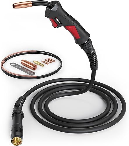 Miniatura 7 de ARCCAPTAIN Antorcha de soldadura MIG 180Amp MB15 15AK Stinger de 10 pies (9.8 ft) de repuesto para antorcha MB15 MIG, conexión Euro