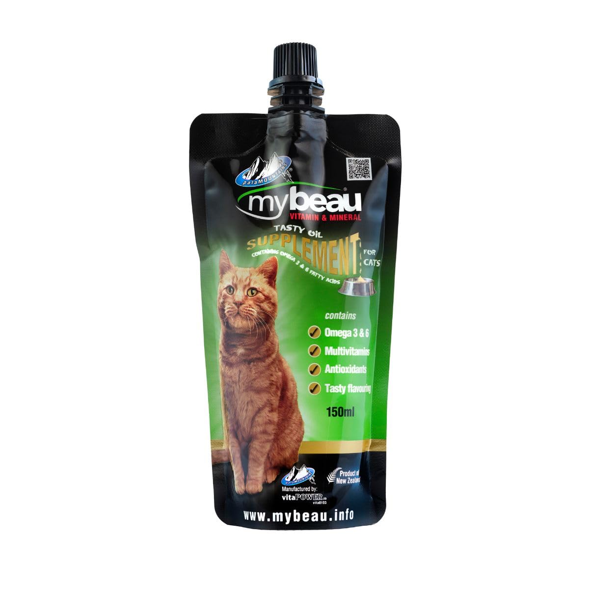 Palamountains My Beau for Cats – Omega 3 & 6, Essential Vitamins – Enhances Skin, Coat, Immunity, Digestion & Reduces Fur ...