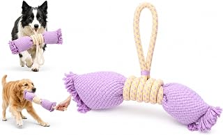 Flamingo Giochi per cani - Corda da tiro Joanie Twist con fiocco viola/giallo -...