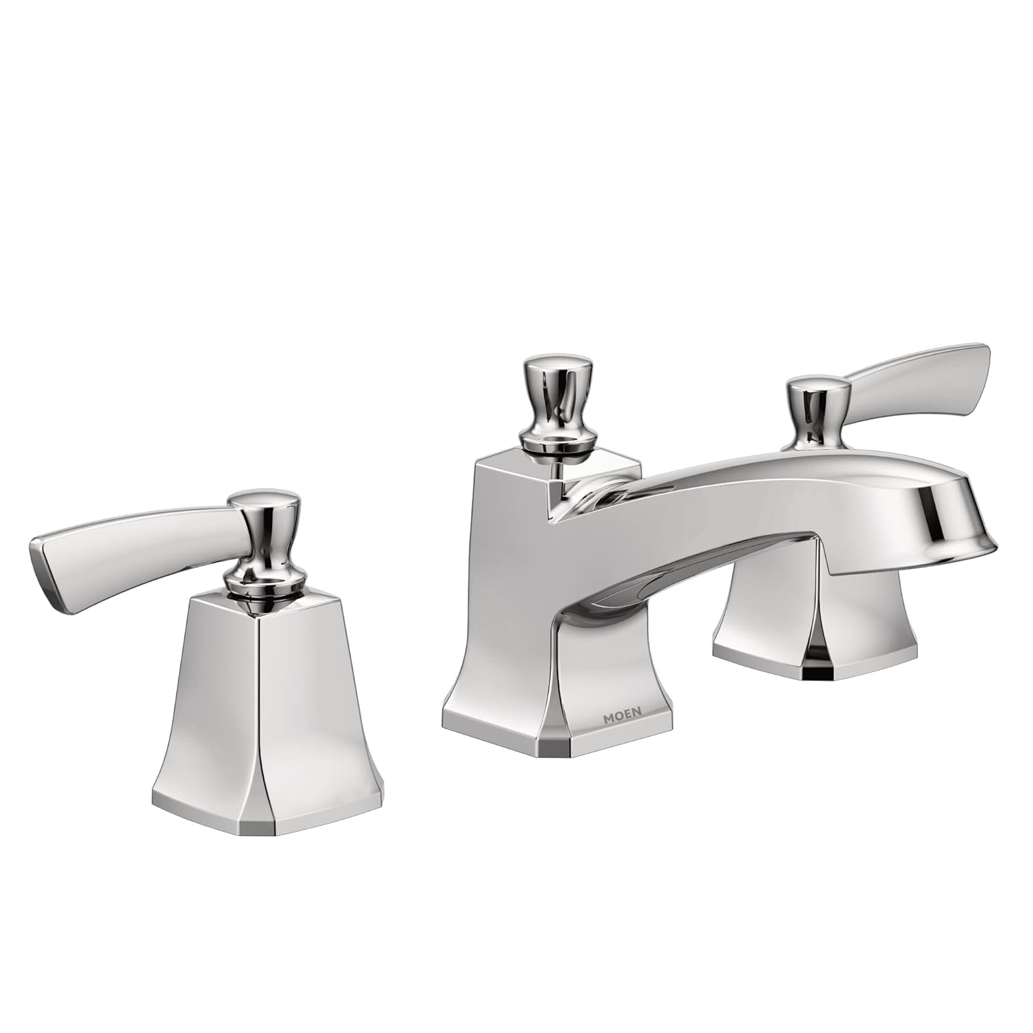 Moen Conway Chrome Two Handle Widespread Bathroom Sink Faucet with Valve Included 84926