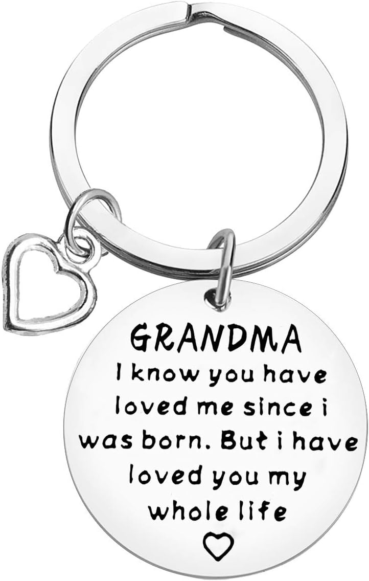 To My Grandma Gifts Grandma Gift from Grandchildren Grandma Keychain Grandmother Birthday Gifts Grandma Keychain Grandma Mother’s Day Gifts from Granddaughter Grandson Appreciation Nanny Gift