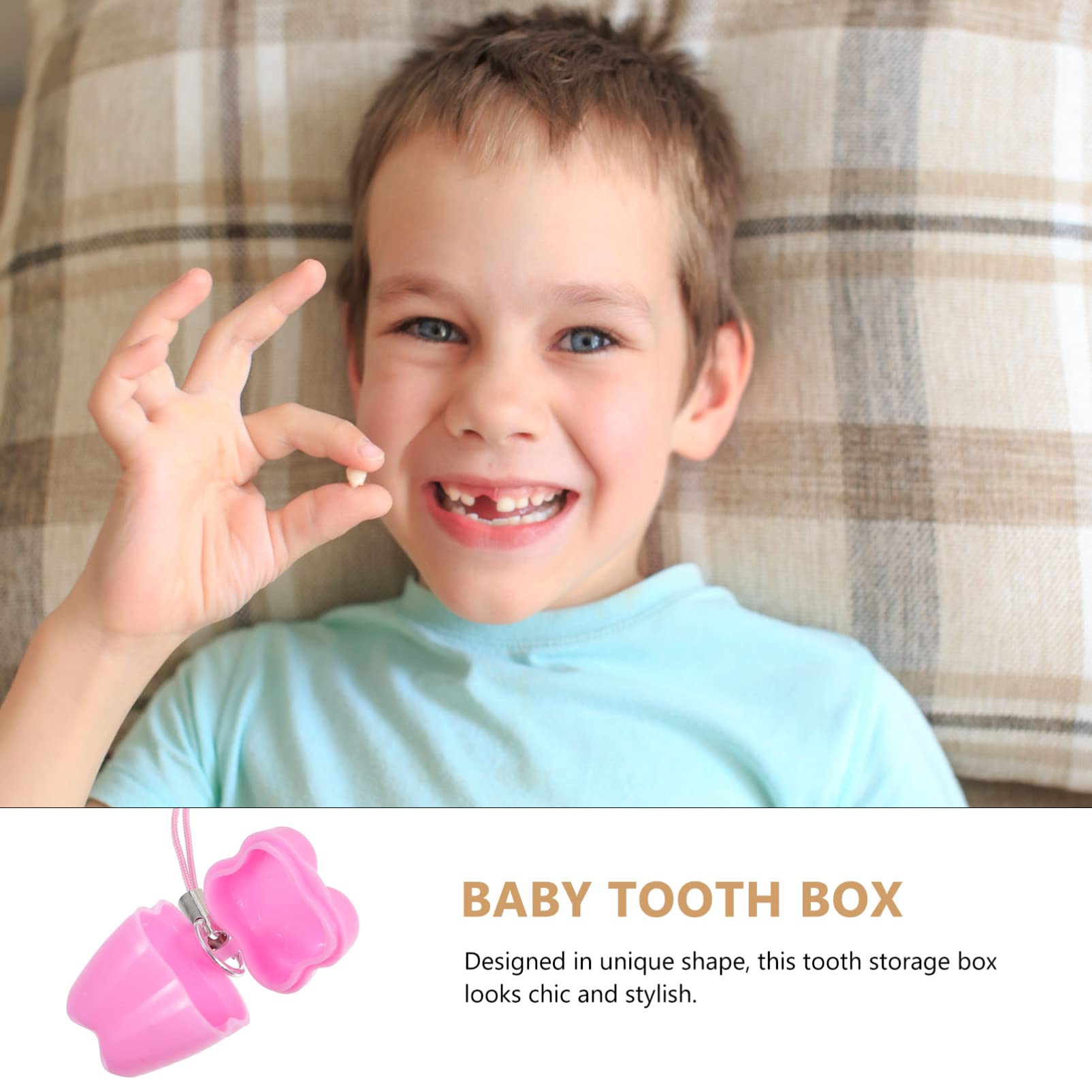 iplusmile Poseedor 50 Pcs Caja De Caso El Diente De Bebé Recuerdo Colgante Protector Dental Soporte De Almacenamiento De Niño Pequeño Bandeja De Almacenamiento El Plastico Hada