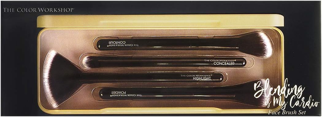 Essentials Blending is My Cardio - Face Brush Set - Palette with a Selection of Professional Makeup Brushes to Always Keep in Your Bag - Makeup Gift Set for Girls, Teenagers and Women