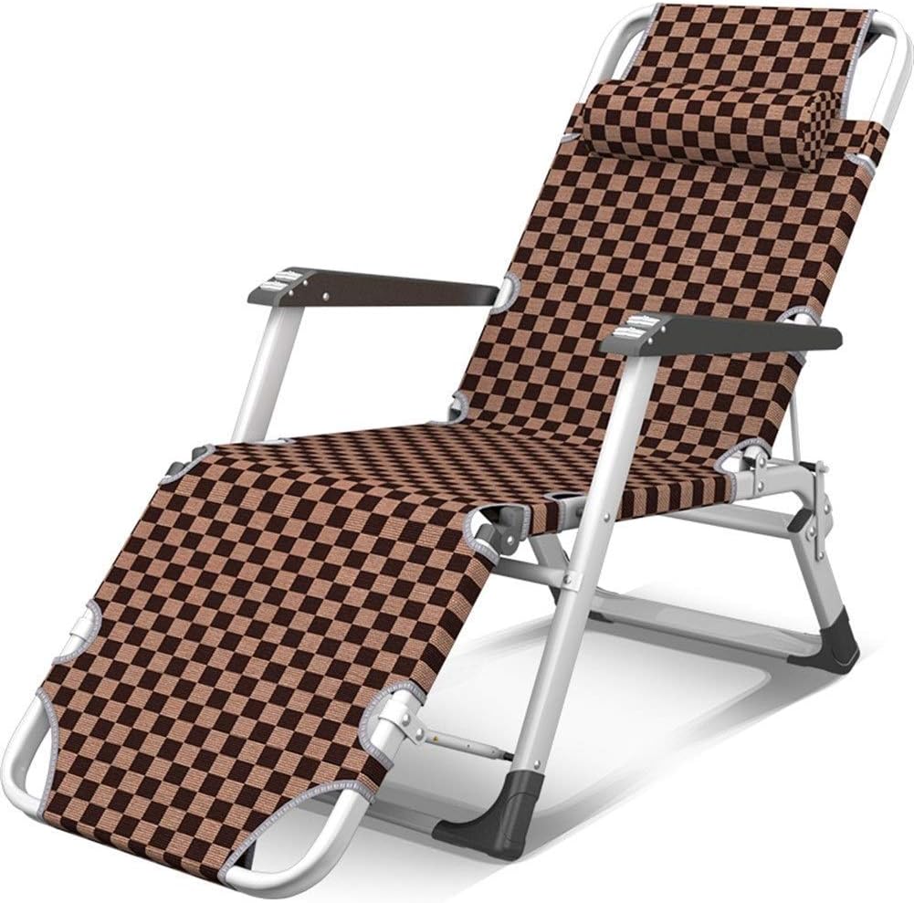 KAUTO Tumbonas y sillones reclinables para jardín, Color marrón, Plegable, Ajustable, Tumbona, Tumbona, reclinable, para la Playa, Piscina, Patio al Aire Libre, jardín, Camping, c2008 (Color: Brow