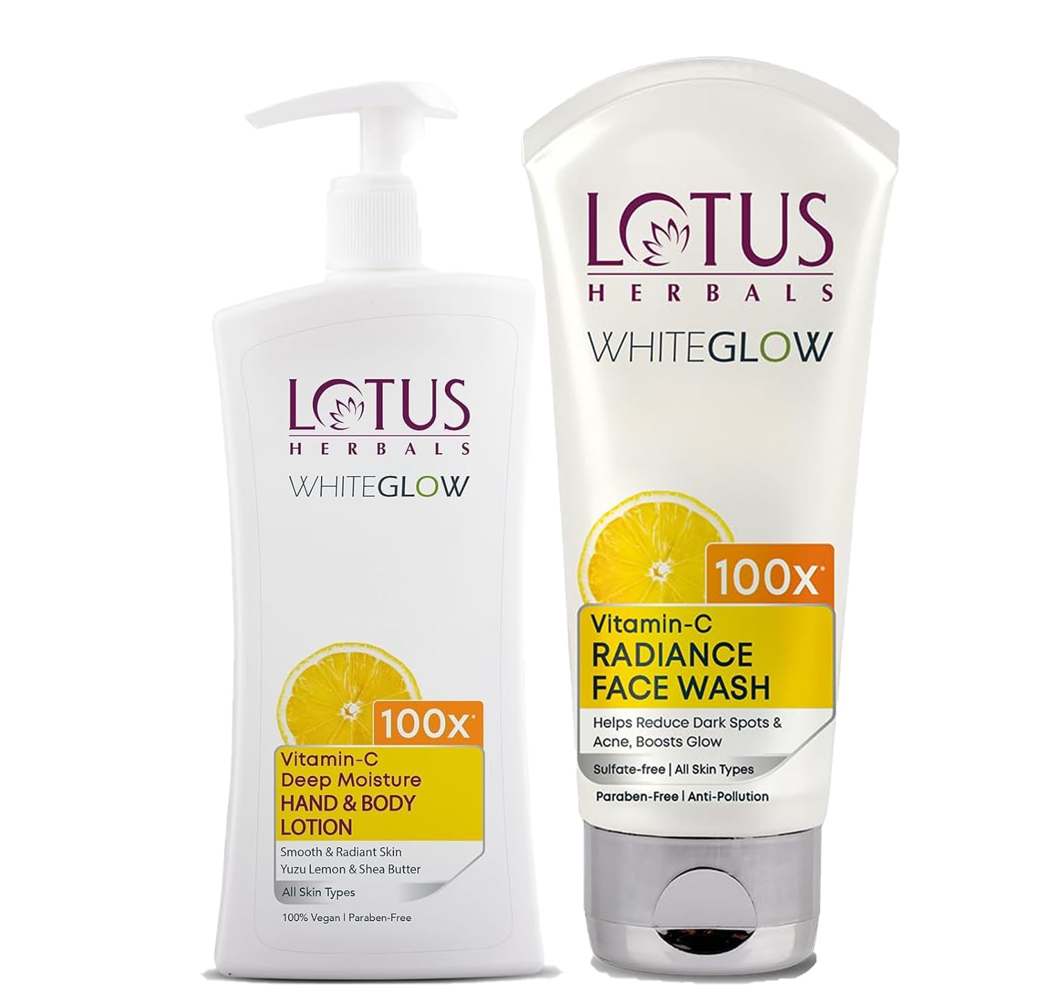 Lotus Herbals WhiteGlow Vitamin C Radiance Face Wash 100g+Vitamin C Deep Moisture Hand & Bodylotion 270ml-image-44