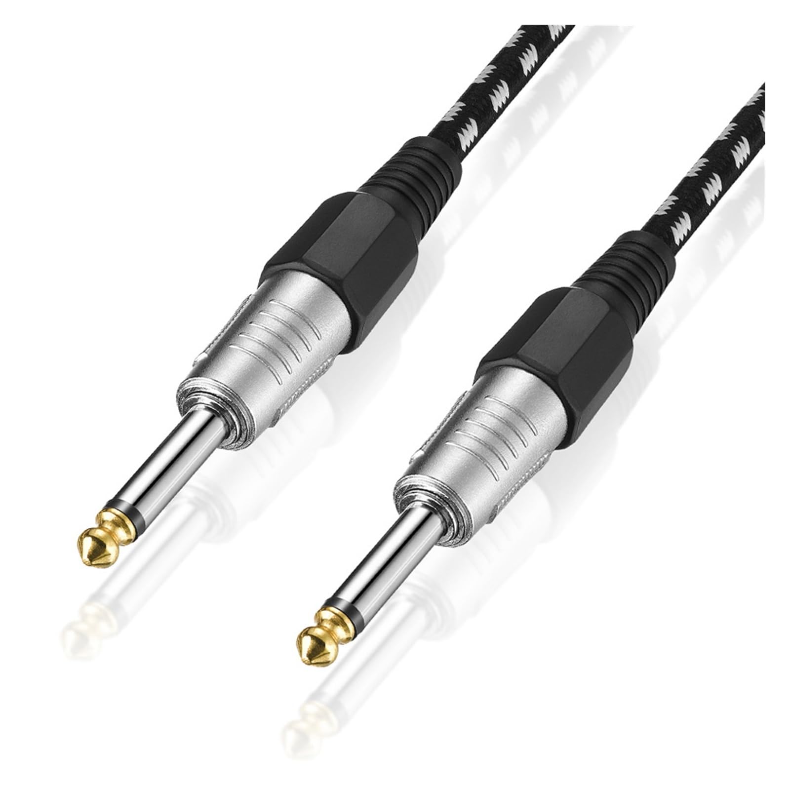 akcesoria do gitary Nylon Pleciony 1/4 ''Jack 6.35mm Do 6.35mm Kabel Audio Z Męskiego Na Męskie Do Wzmacniacza Elektryczny Mikser Gitarowy (Color : 6 m)