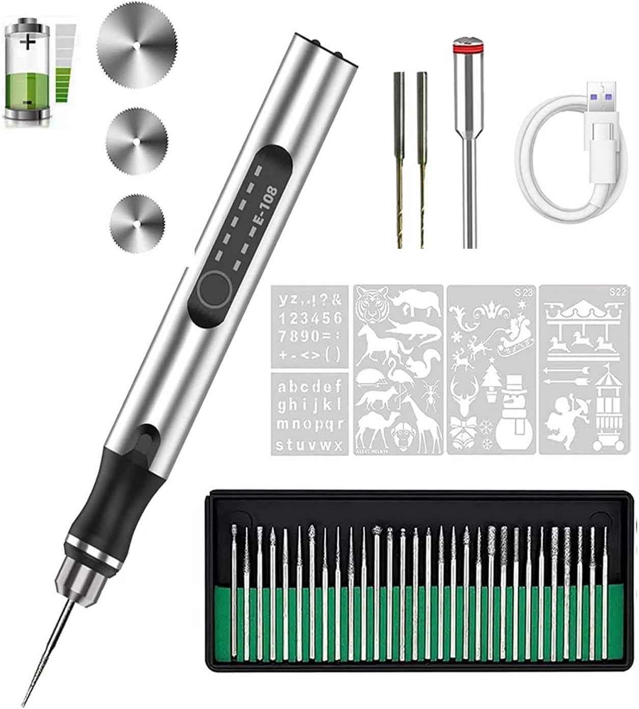 WINWAN Customizer Professional Engraving Pen 30 Bits, USB