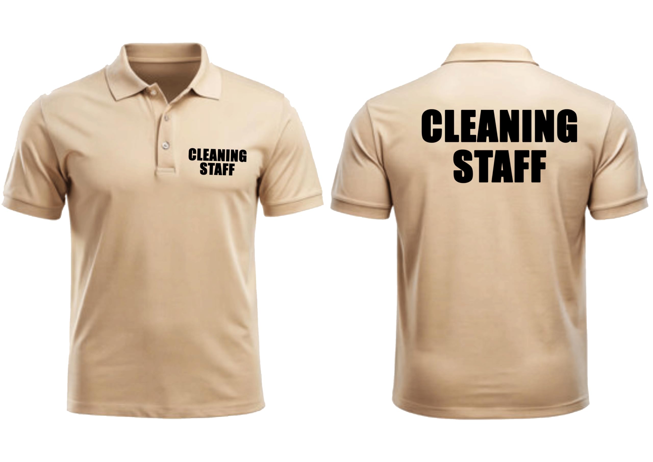 PrintHolic Cleaning & Maintenance Staff T-Shirt | Polo Neck Half Sleeve Unisex Cotton Blend Workwear Comfortable Housekeeping, Hotel & Industrial Uniform Tee for Daily Use-picture-52