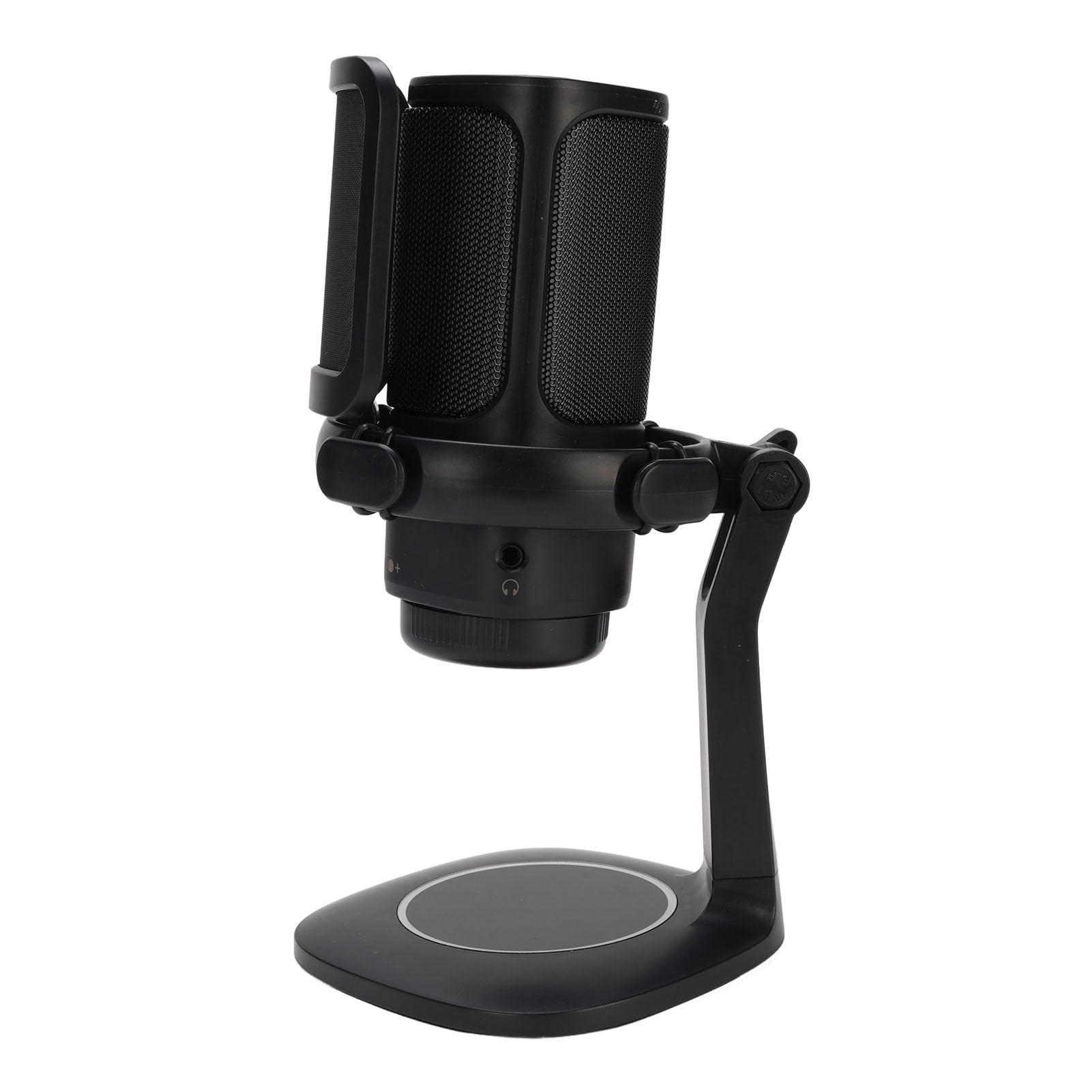 Microfono USB da gioco Microfono a condensatore RGB cardioide da tavolo con filtro anti-pop Streaming Podcasting Connessione di tipo C Configurazione studio di registrazione per