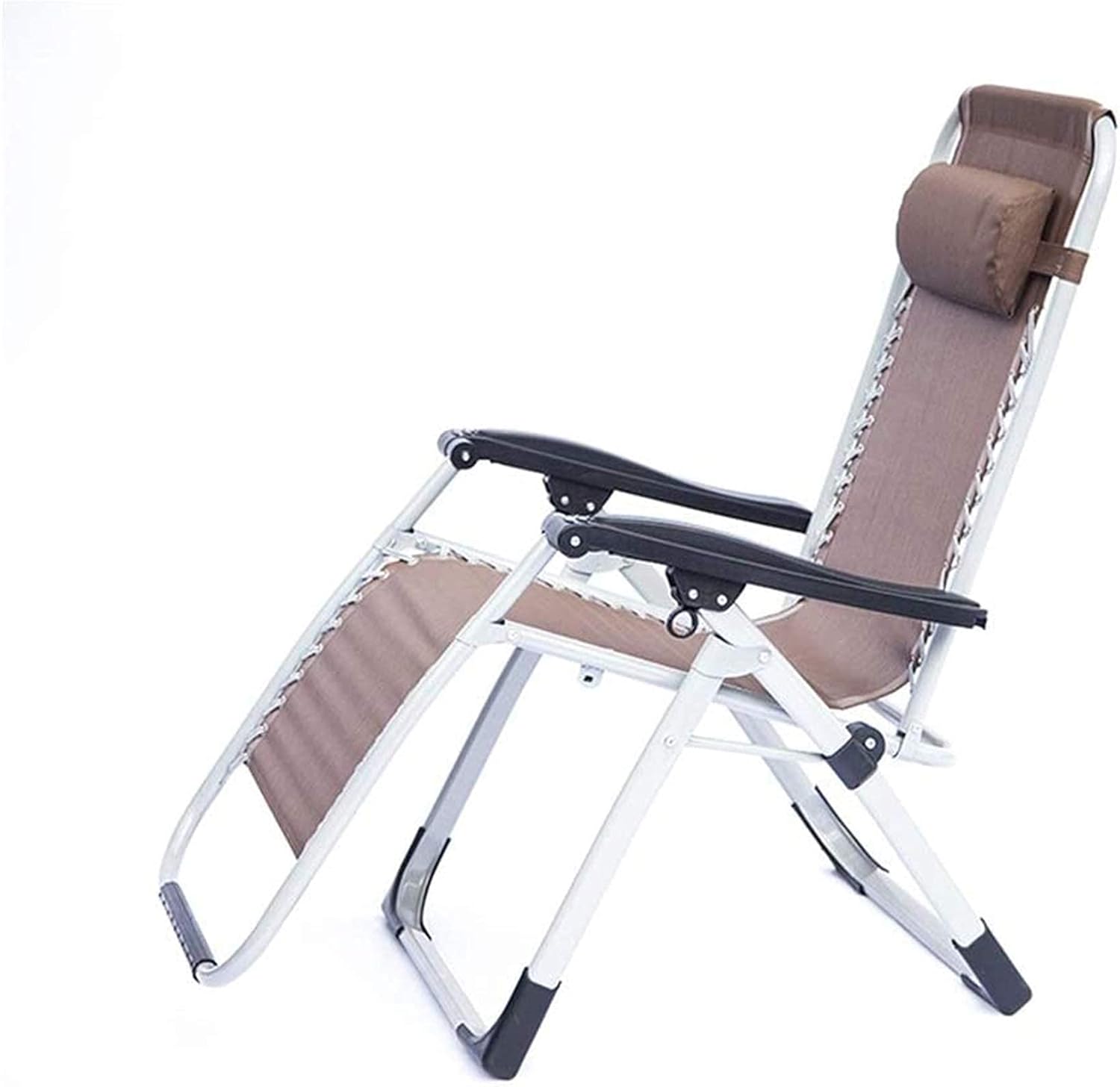 Generic Recliner Folding Deck Chair Zero Gravity Chair Lounge Patio Folding Reclining Chair with Footrest Garden Chairs Needed Vision