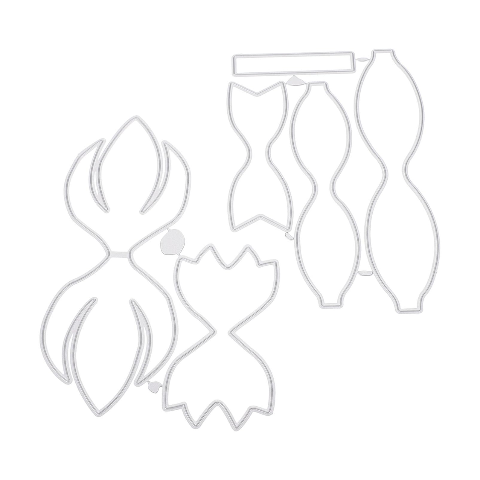 VILLCASE 6 Ensembles Découpes Métalliques Acier Au Modèles de Découpe et Embossage pour Création et Scrapbooking