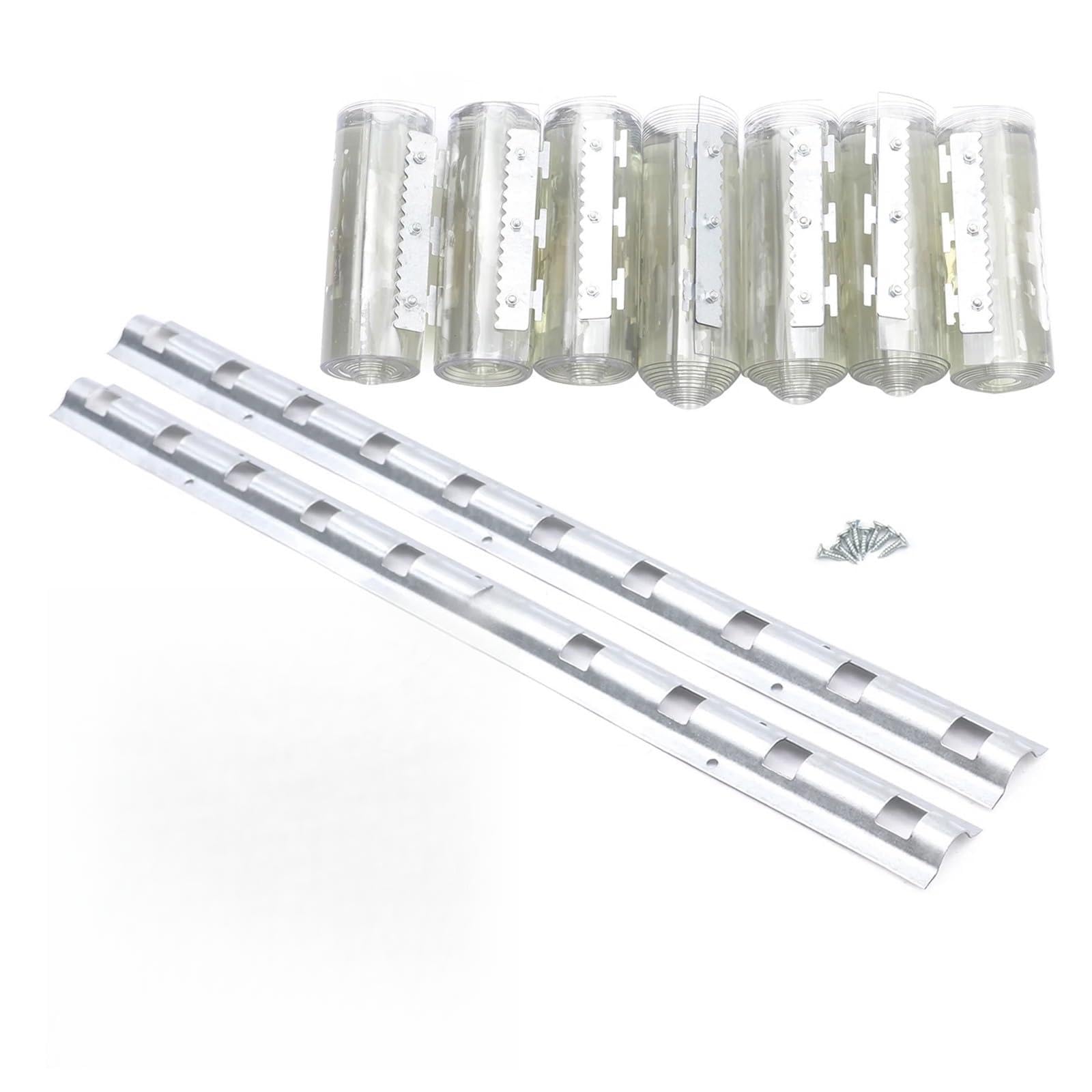 GSCLZ 1 X 2 M 7PCS Transparent Door Curtains Strip PVC