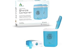 Portable Sharps Disposal Container for Diabetic Supplies