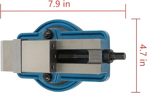 Miniatura 3 de waltyotur Tornillo de molino de precisión de 2 pulgadas con elevación antimandíbula con base giratoria, tornillo de fresado CNC de bloqueo con