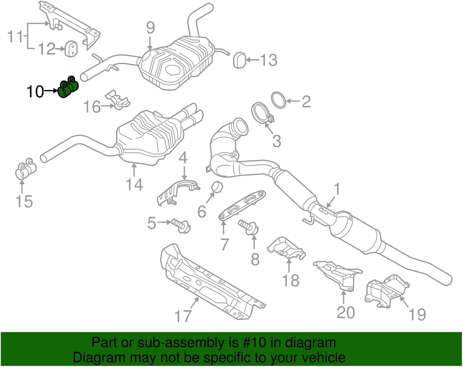 Volkswagen Exhaust Clamp - 1K0-253-141F
