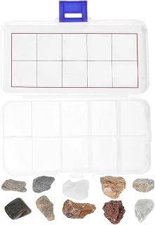 Rock and Mineral Specimen Set for, 10pcs Natural Mineral Collection with Crystals, Geological Learning Kit for Classroom and Home Exploration