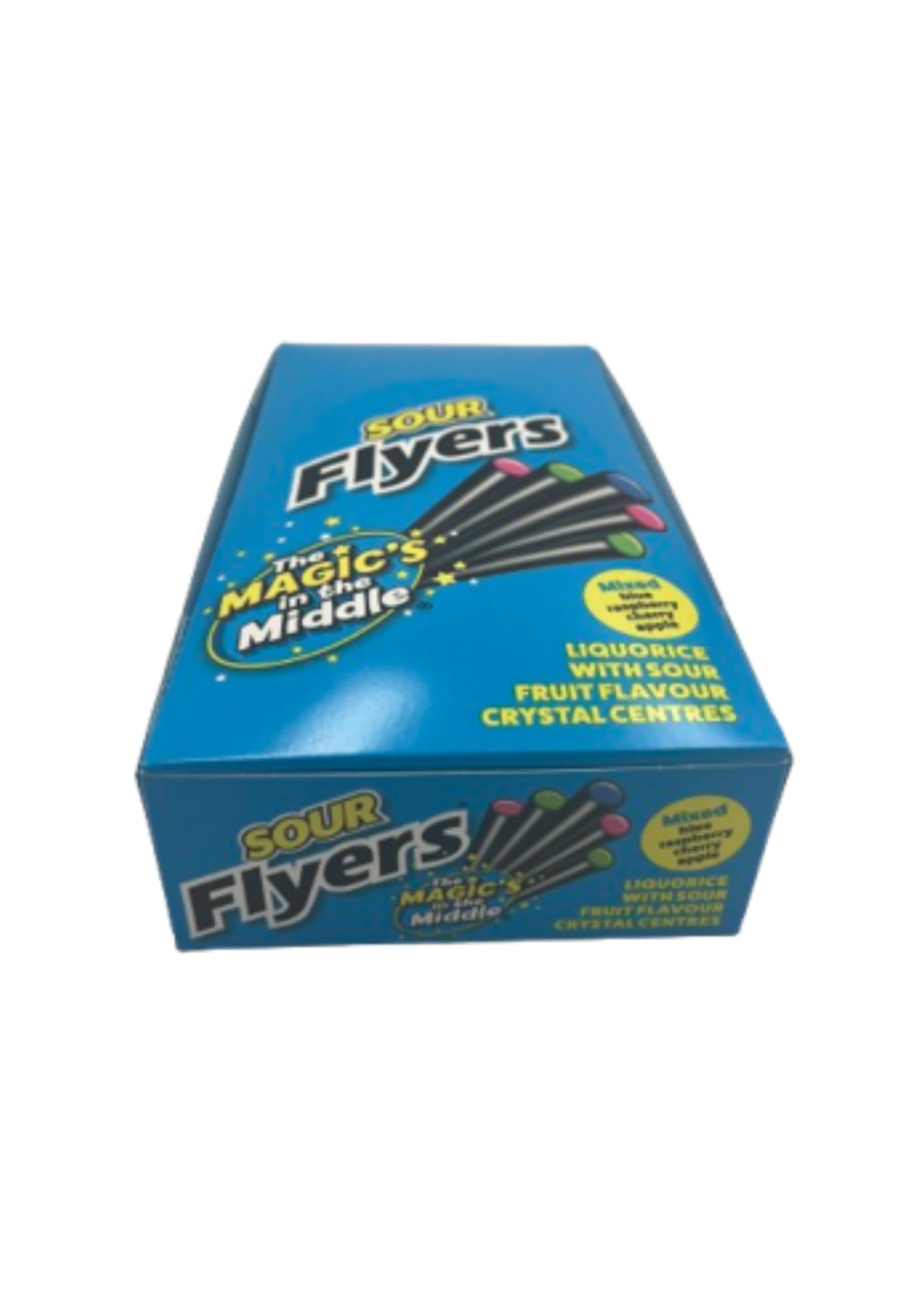 Flyers Giant Sour Liquorice Sticks Carton - 40 Sticks | Extra Tangy & Sour Sweets | Bulk Pack for Parties & Snacking