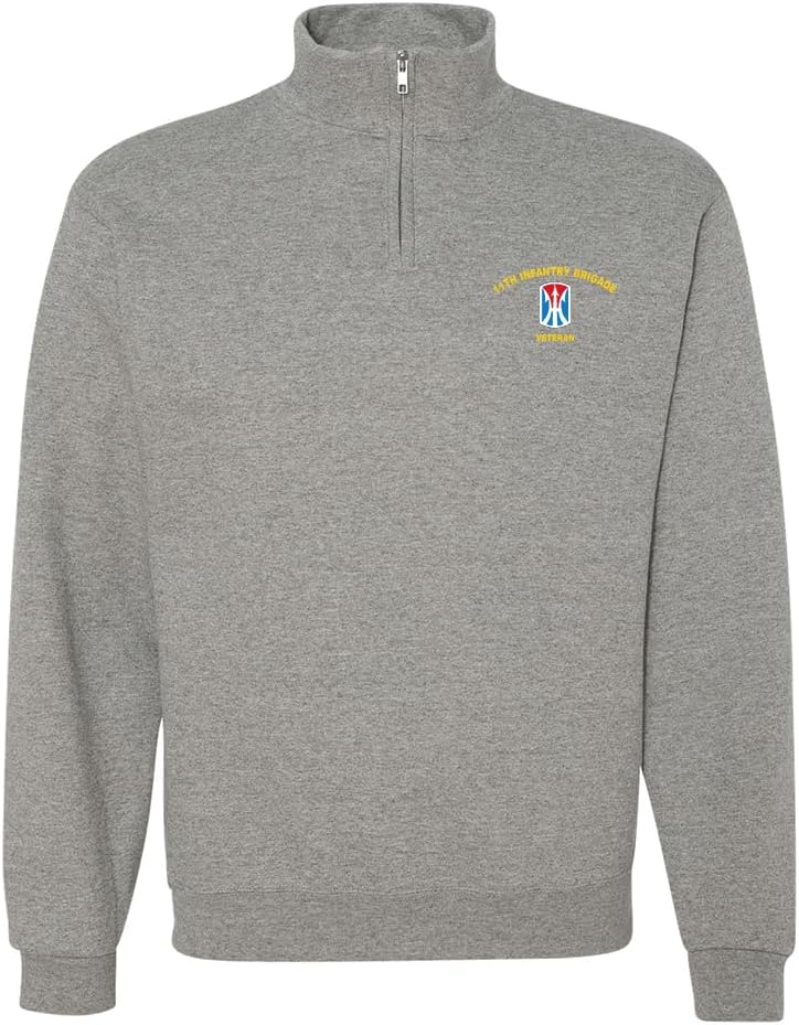 Military Productions US Army 11th Infantry Brigade Quarter Zip Sweatshirt Officially Licensed
