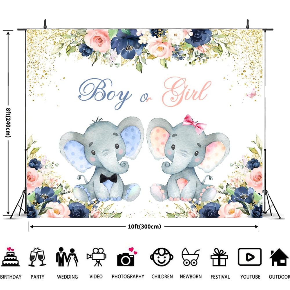 Runder Hintergrund Für Baby-Enthüllungsparty – Elefant Design, 220 Cm, Für Fotos & Deko