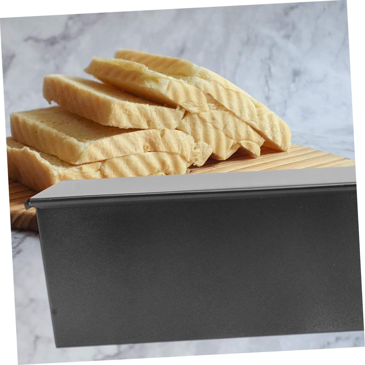 Molde para Hornear Pan con Tapa Antiadherente de Resistente Altas Temperaturas Molde para Tostadas Fácil de Desmoldar y Limpiar Utensilio de Cocina para Repostería y Panadería Casa