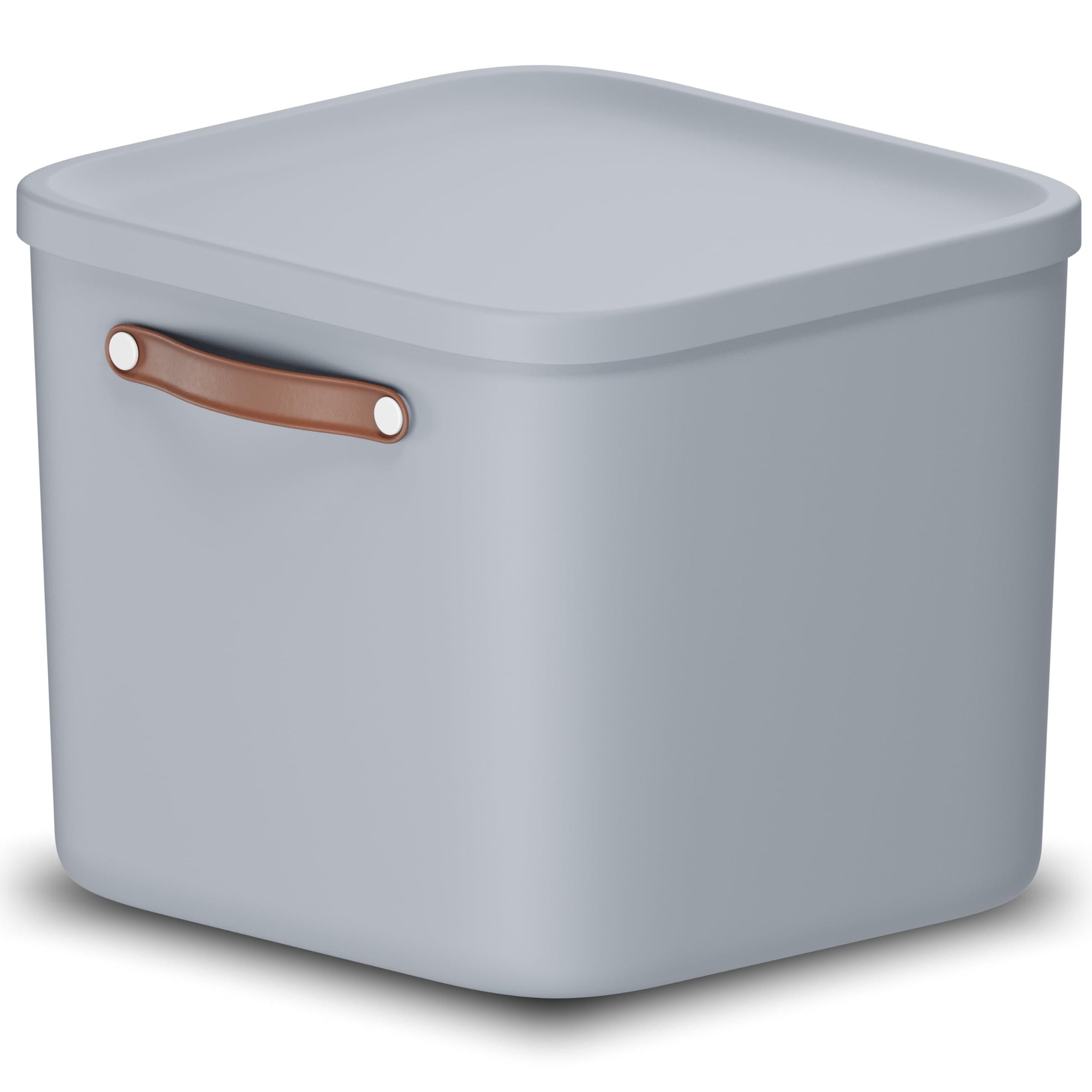 Rotho Maloja 40l Storage Box, Plastic (Recycled), Light Blue (39.5 x 38.0 x 34.0 cm)