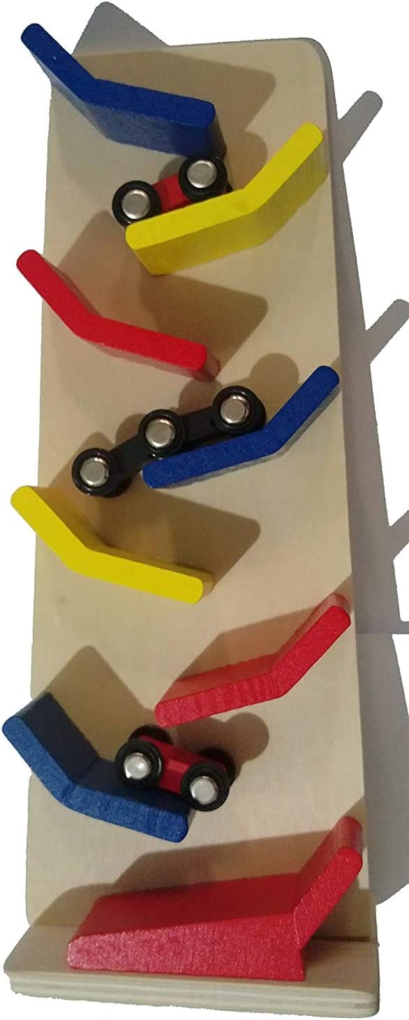NEOTEA Neoteric Wooden Slippery Cars Gravity Track Set. 12 X 4.5 INCHES