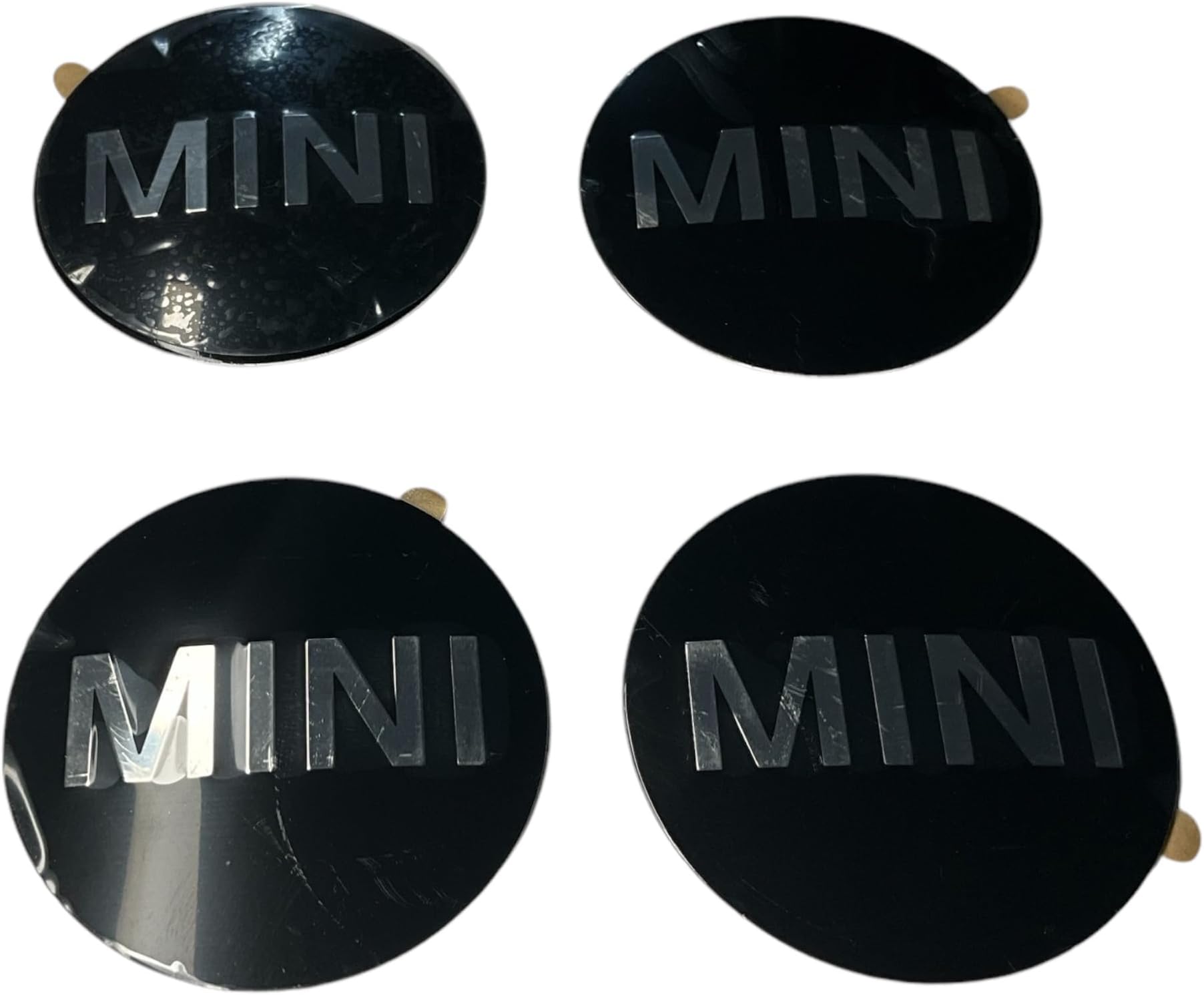 COOPER WHEEL CAP CENTER EMBLEM COOPER MINI STICKER SET OF 4 GENUINE NEW